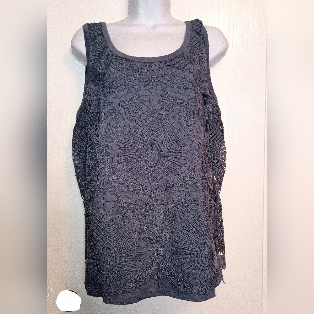 Lane Bryant crochet front tank, sz 3X
